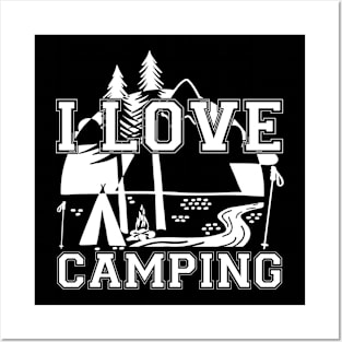 I Love Camping T Shirt For Women Men Posters and Art